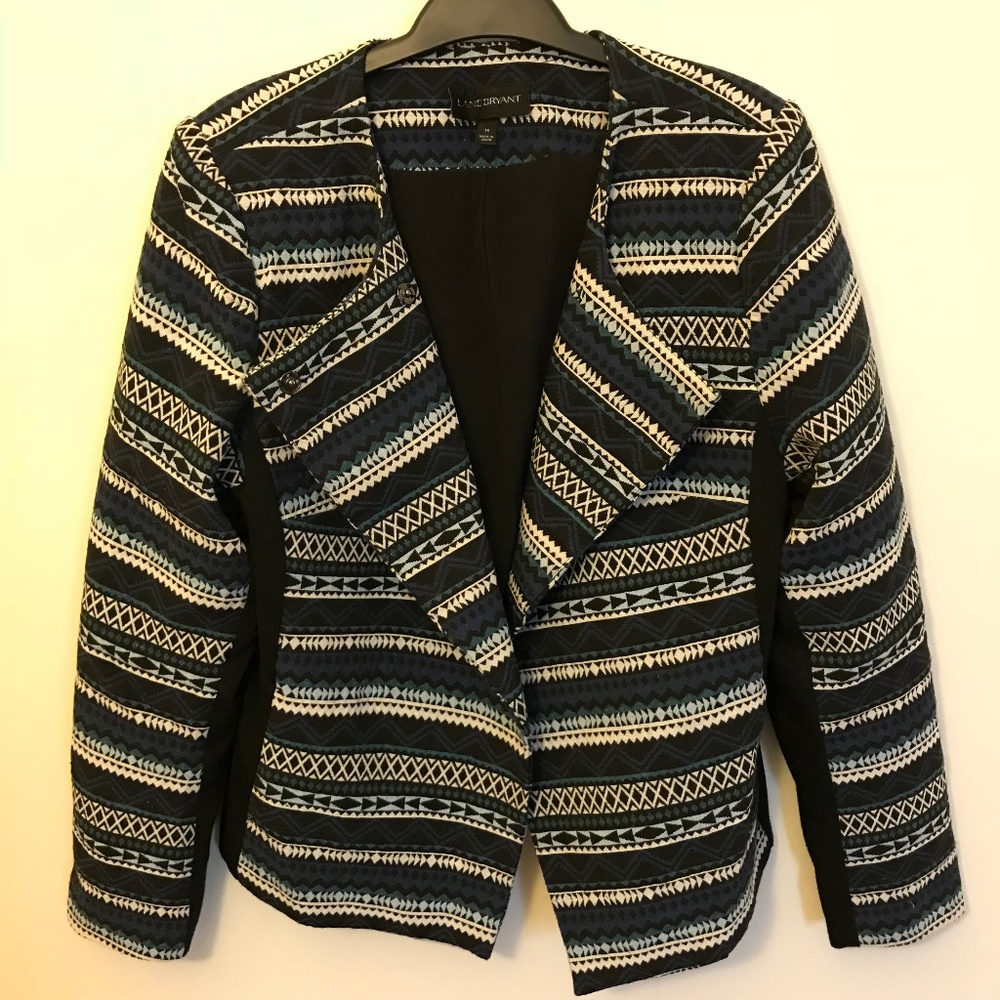 Lane Bryant Asymmetrical Snap Blazer